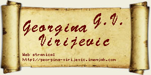 Georgina Virijević vizit kartica
